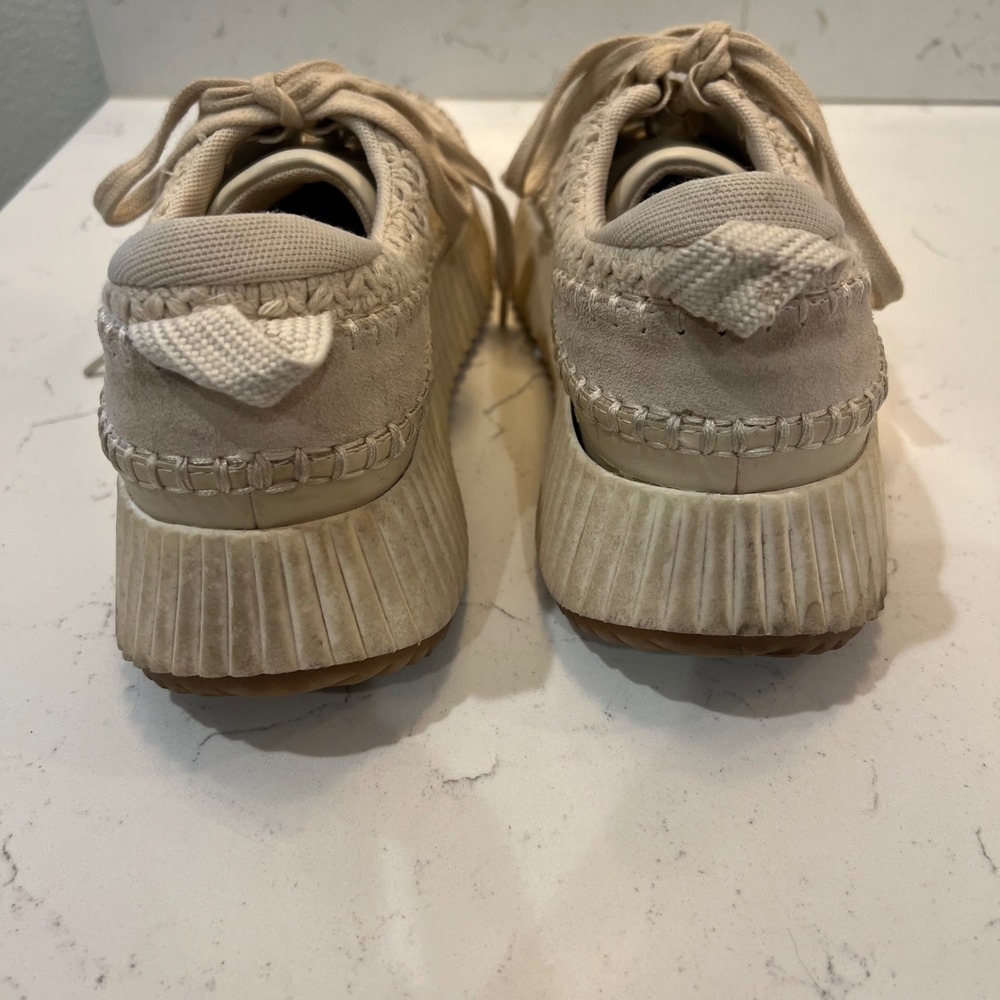 Dolce Vita Woven Espadrille Sneakers Size 8 Beige Casual Shoes - Picture 9 of 9